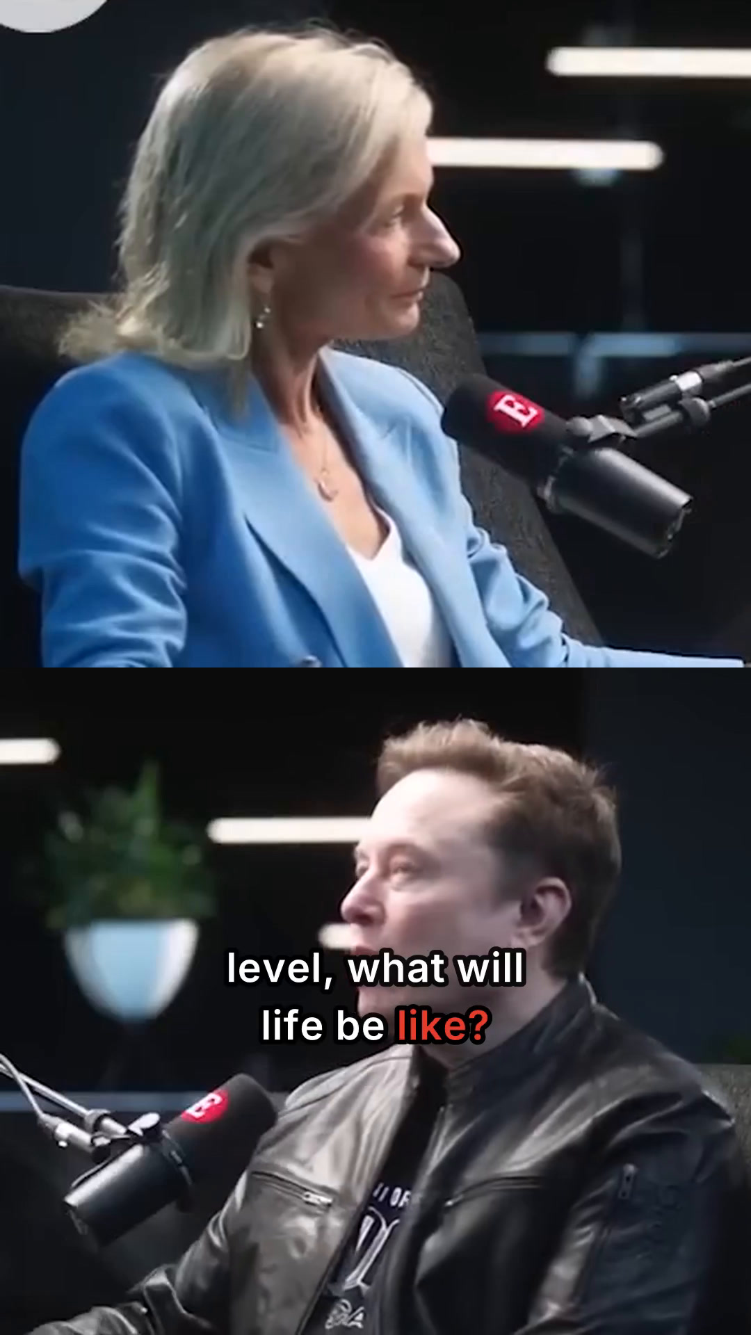 Vertical dual-crop view of both interview speakers